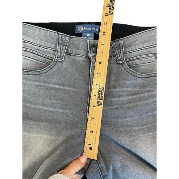 Democracy “Ab-solution” Women's Sz 10 Gray Denim Booty Lift Straight Leg Jeans - Picture 8 of 14